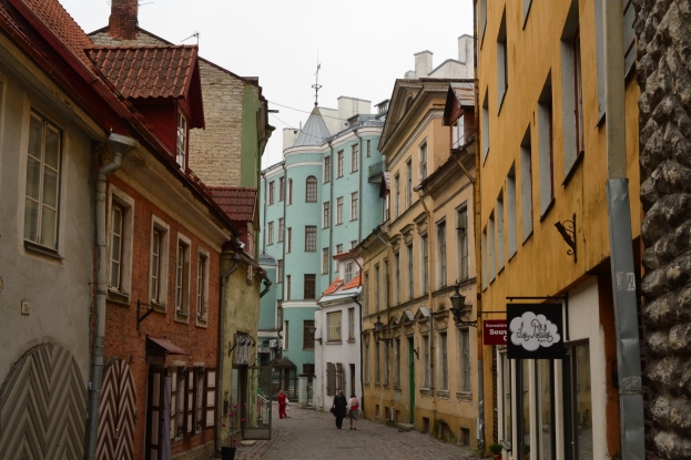 Colourful streets of Old Town Tallinn
