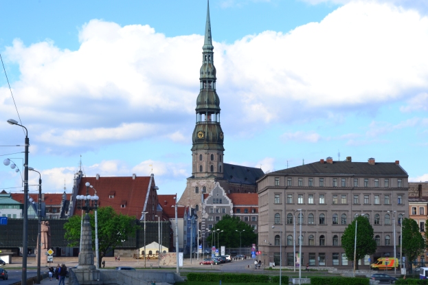 Old town Riga from across the Daugava river